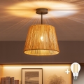 BRILAGI - LED Przysufitowy żyrandol CERIA BOHO 1xE27/60W/230V śr. 28 cm czarny/brązowy