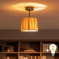 BRILAGI - LED Przysufitowy żyrandol CERIA BOHO 1xE27/60W/230V Ø 20 cm czarny/rafia