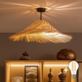 BRILAGI - LED Przysufitowy żyrandol CERIA BOHO 1xE27/60W/230V Ø 70 cm czarny/beżowy