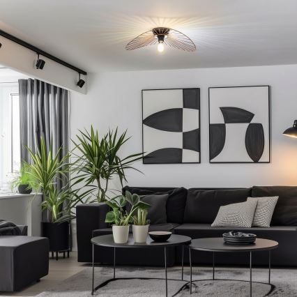 Brilagi - LED Przysufitowy żyrandol CERIA WIRE 1xE27/40W/230V 40x56 cm brąz