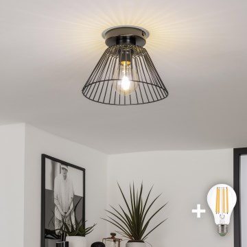 Brilagi - LED Przysufitowy żyrandol CERIA WIRE 1xE27/40W/230V śr. 21 cm czarny