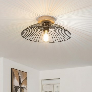 Brilagi - LED Przysufitowy żyrandol CERIA WIRE 1xE27/40W/230V śr. 38 cm czarny/dąb