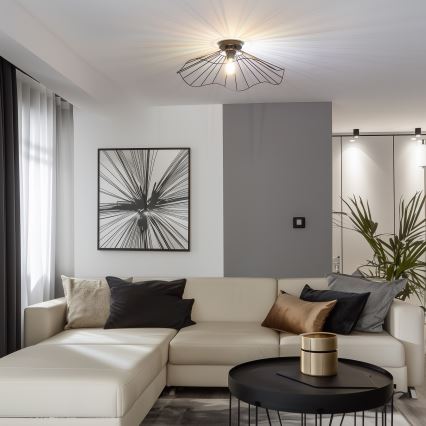 Brilagi - LED Przysufitowy żyrandol CERIA WIRE 1xE27/40W/230V śr. 60 cm czarny