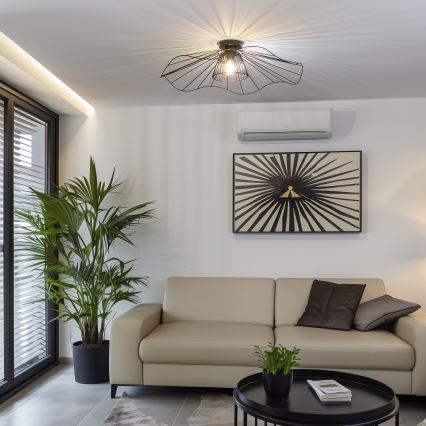 Brilagi - LED Przysufitowy żyrandol CERIA WIRE 1xE27/40W/230V śr. 80 cm czarny