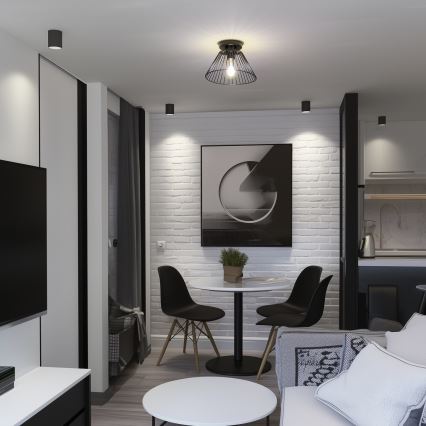 Brilagi - LED Przysufitowy żyrandol CERIA WIRE 1xE27/40W/230V średnica 30 cm czarny