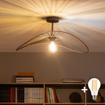 Brilagi - LED Przysufitowy żyrandol CERIA WIRE 1xE27/60W/230V 40x56 cm czarny/brązowy