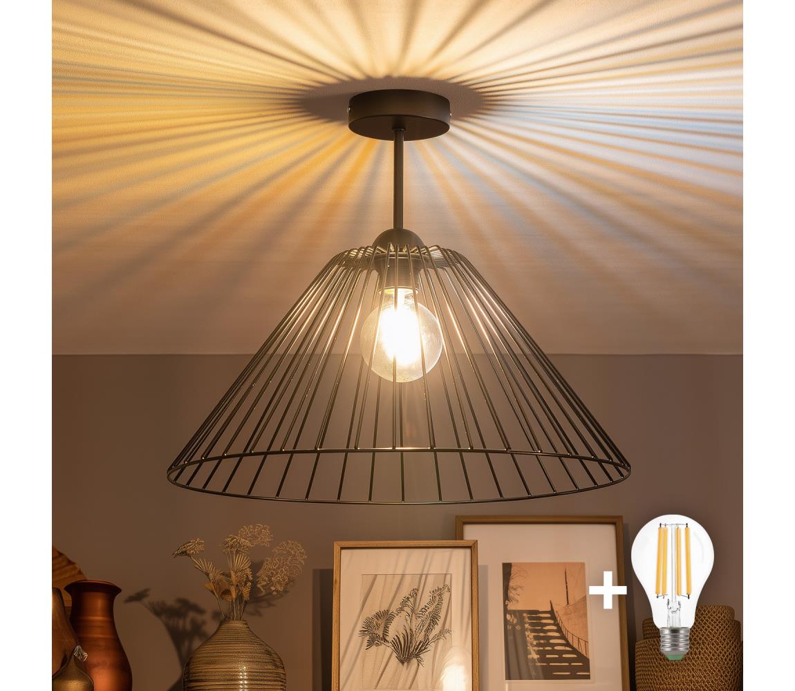 Brilagi - LED Przysufitowy żyrandol CERIA WIRE 1xE27/60W/230V średnica 45 cm czarny