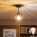 BRILAGI - LED Przysufitowy żyrandol CERIA WIRE 1xE27/60W/230V Ø 21 cm czarny