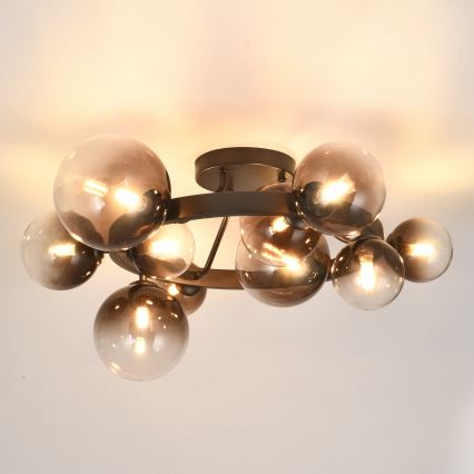 Brilagi - LED Przysufitowy żyrandol MILLA 10xG9/3W/230V brązowy/przydymiony brąz