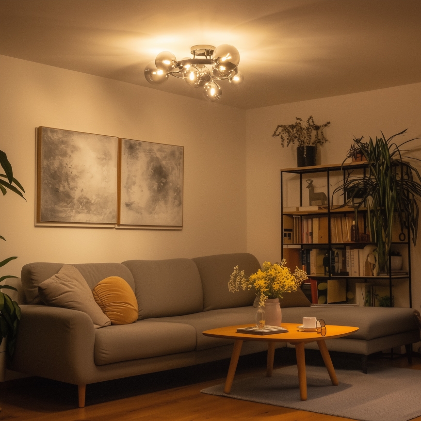 Brilagi - LED Przysufitowy żyrandol MILLA 10xG9/3W/230V czarny chrom/dymione