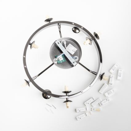 Brilagi - LED Przysufitowy żyrandol MILLA 10xG9/3W/230V czarny chrom/dymione