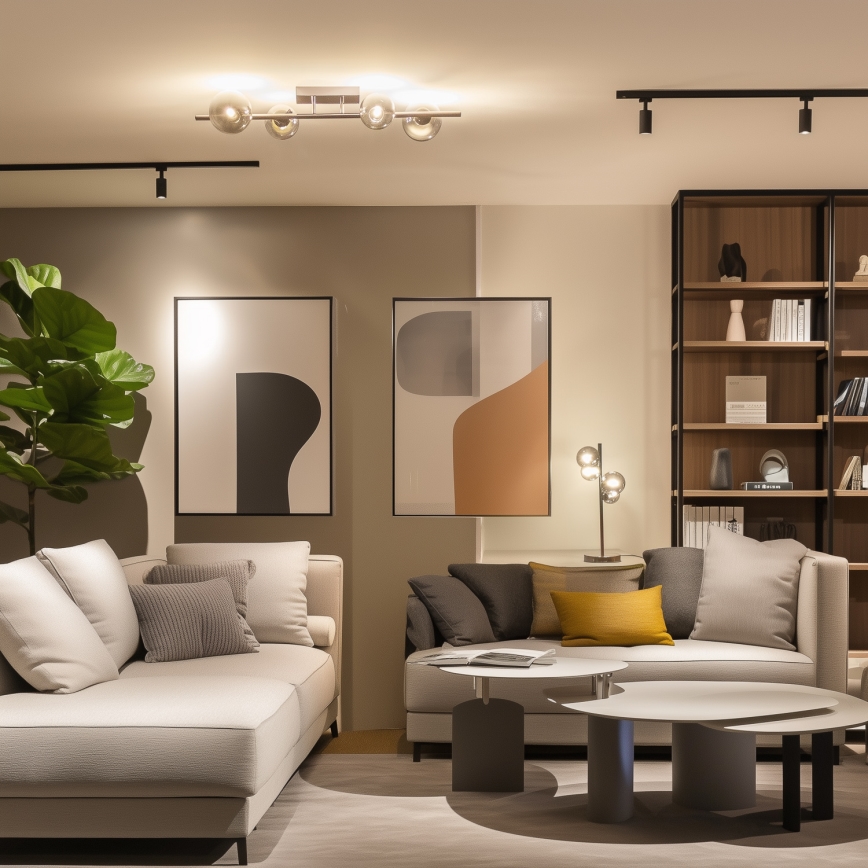 Brilagi - LED Przysufitowy żyrandol MILLA 4xG9/3W/230V czarny chrom/szkło dymne