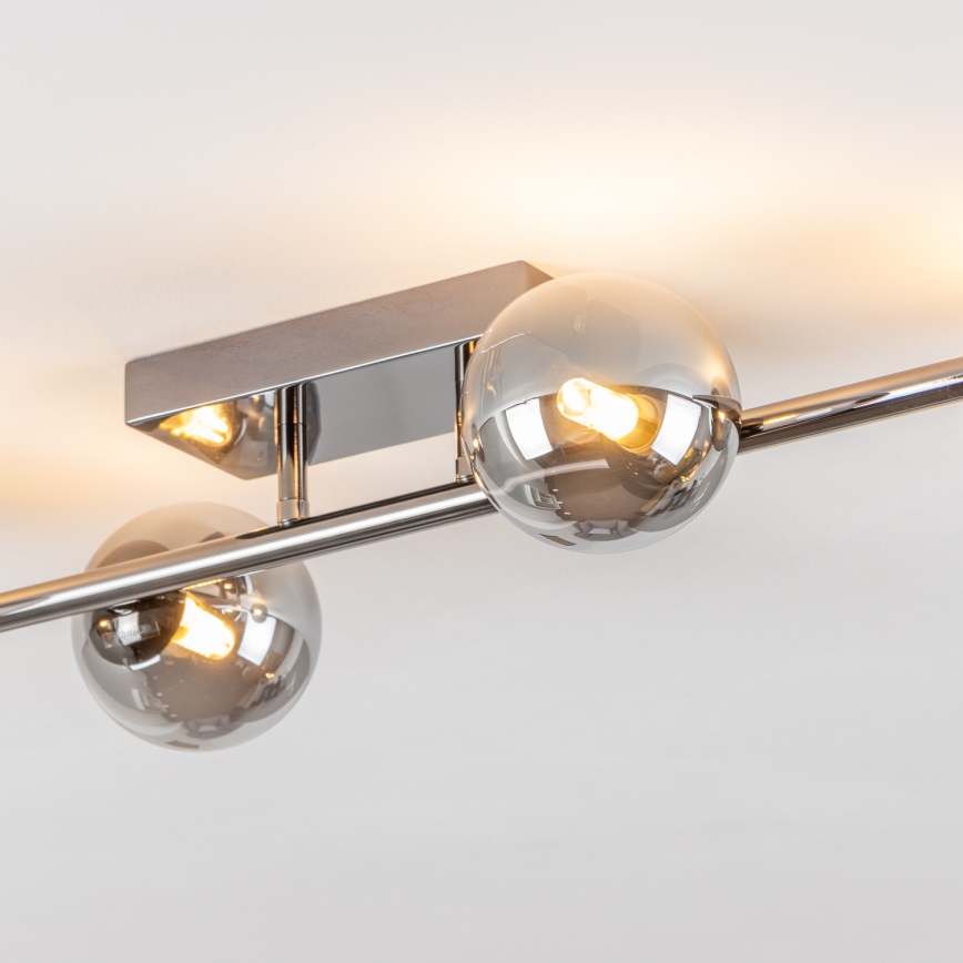 Brilagi - LED Przysufitowy żyrandol MILLA 4xG9/3W/230V czarny chrom/szkło dymne