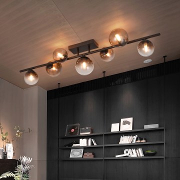 Brilagi - LED Przysufitowy żyrandol MILLA 7xG9/3W/230V brązowy/dymowy brąz