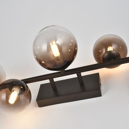 Brilagi - LED Przysufitowy żyrandol MILLA 7xG9/3W/230V brązowy/dymowy brąz