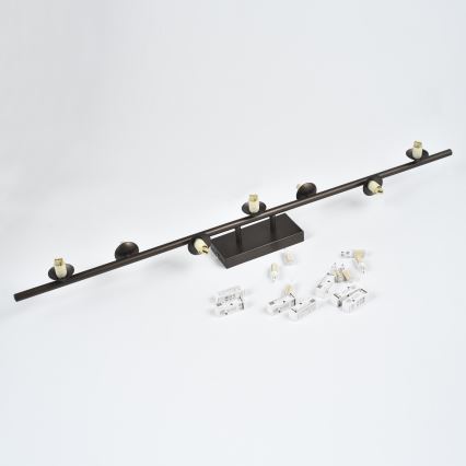 Brilagi - LED Przysufitowy żyrandol MILLA 7xG9/3W/230V brązowy/dymowy brąz