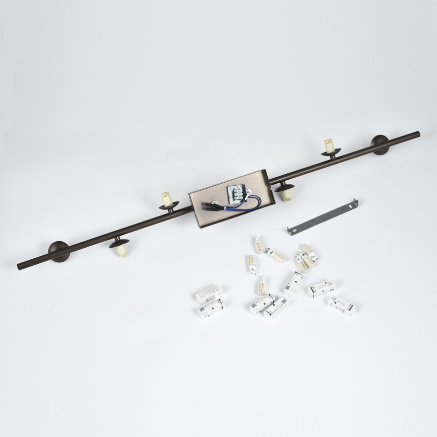 Brilagi - LED Przysufitowy żyrandol MILLA 7xG9/3W/230V brązowy/dymowy brąz