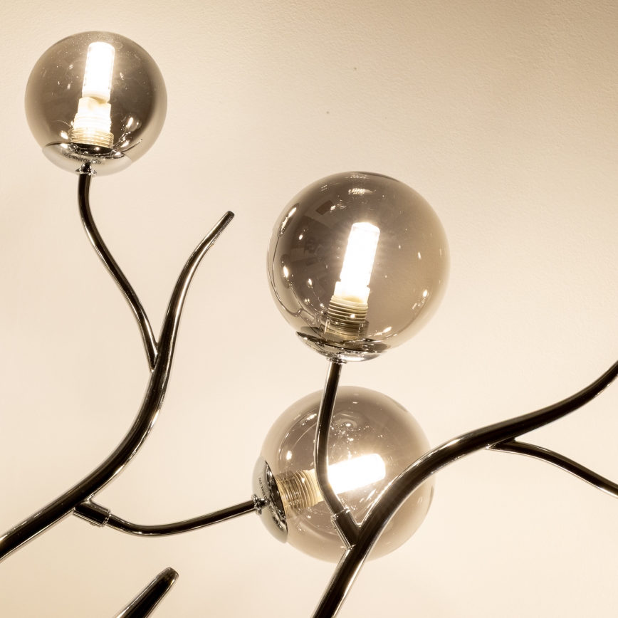 Brilagi - LED Przysufitowy żyrandol MISTEL 15xG9/3W/230V czarny chrom/przydymiony