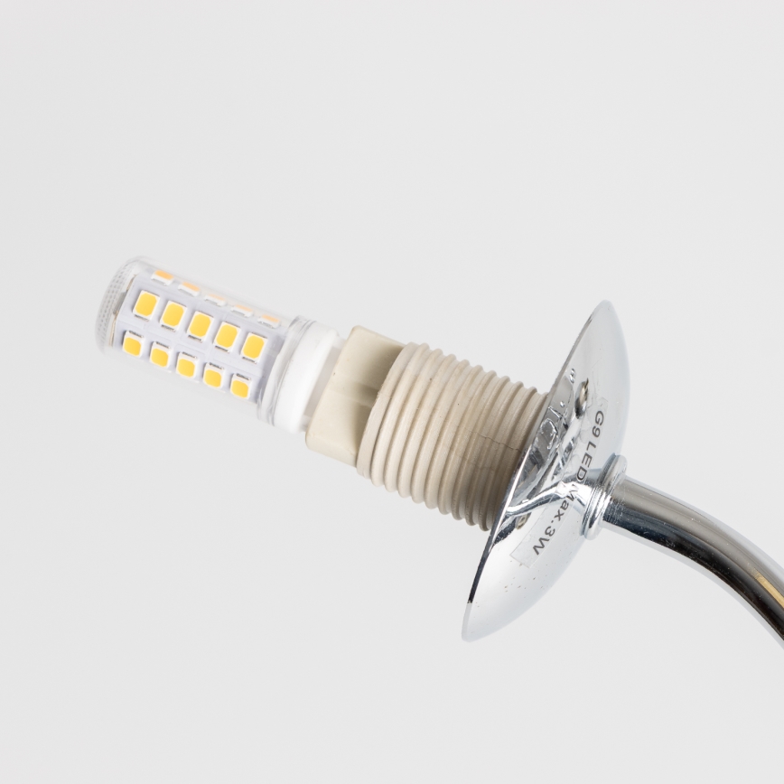 Brilagi - LED Przysufitowy żyrandol MISTEL 15xG9/3W/230V czarny chrom/przydymiony