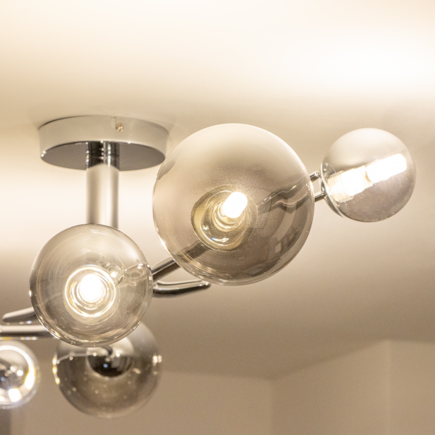 Brilagi - LED Przysufitowy żyrandol MISTEL 6xG9/3W/230V czarny chrom/przydymiony