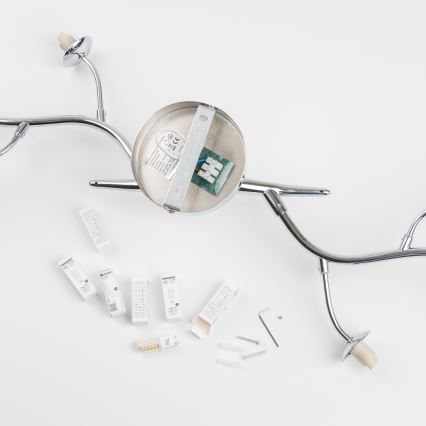 Brilagi - LED Przysufitowy żyrandol MISTEL 6xG9/3W/230V czarny chrom/przydymiony