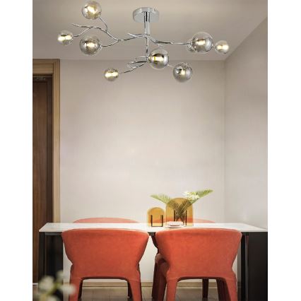 Brilagi - LED Przysufitowy żyrandol MISTEL 9xG9/3W/230V czarny chrom/przydymiony