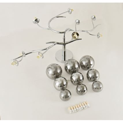 Brilagi - LED Przysufitowy żyrandol MISTEL 9xG9/3W/230V czarny chrom/przydymiony