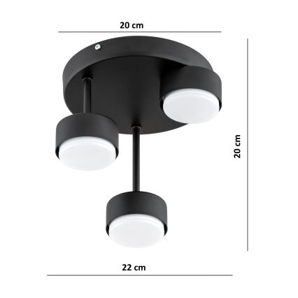 Brilagi - LED Przysufitowy żyrandol MONO 3xGX53/30W/230V czarny