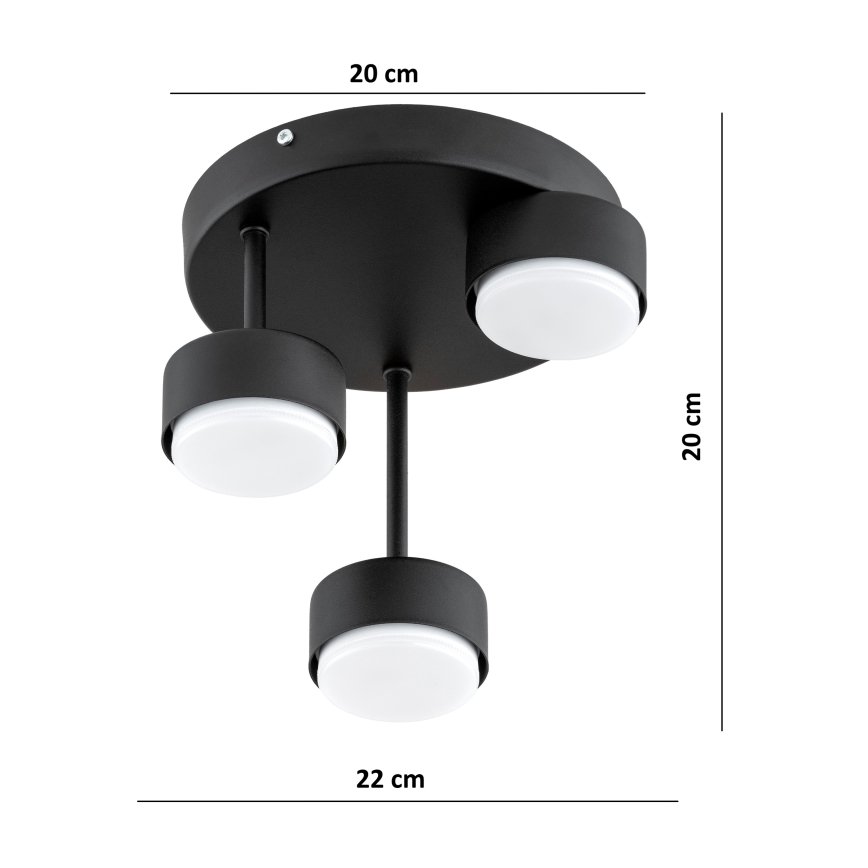 Brilagi - LED Przysufitowy żyrandol MONO 3xGX53/30W/230V czarny