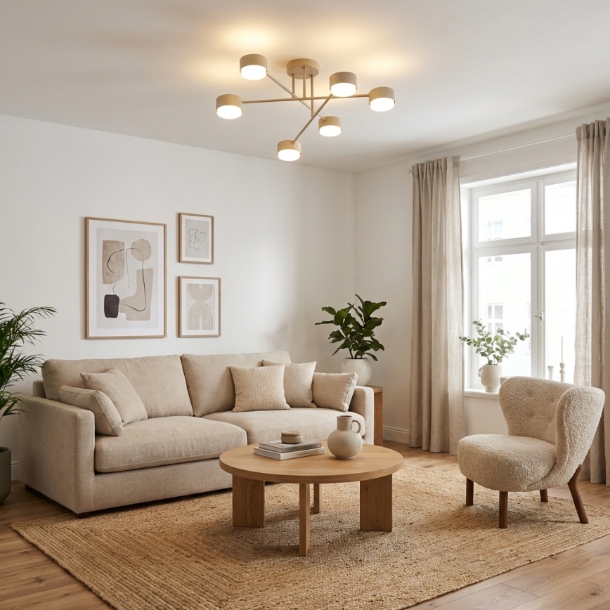 Brilagi - LED Przysufitowy żyrandol MONO 6xGX53/13W/230V beżowy
