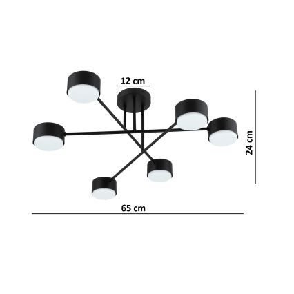 Brilagi - LED Przysufitowy żyrandol MONO 6xGX53/30W/230V czarny
