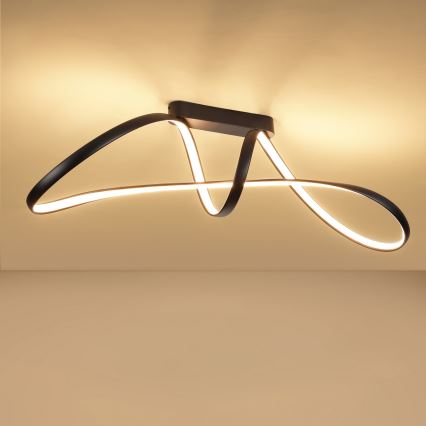 Brilagi - ściemnialny przysufitowy żyrandol TWISTER LED/60W/230V 3000-6000K czarny + zdalne sterowanie