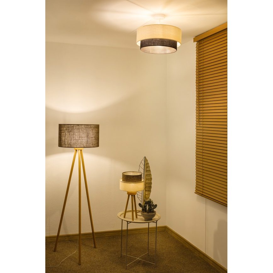 Brilagi - LED przysufitowy żyrandol Styl BOHO 1xE27/15W/230V śr. 40 cm kremowy/brązowy