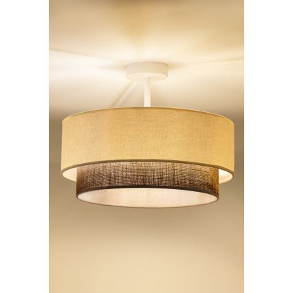 Brilagi - LED przysufitowy żyrandol Styl BOHO 1xE27/15W/230V śr. 40 cm kremowy/brązowy