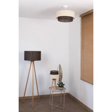Brilagi - LED przysufitowy żyrandol Styl BOHO 1xE27/15W/230V śr. 40 cm kremowy/brązowy