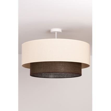 Brilagi - LED przysufitowy żyrandol w stylu BOHO 3xE27/15W/230V, średnica 60 cm, kremowy/brązowy