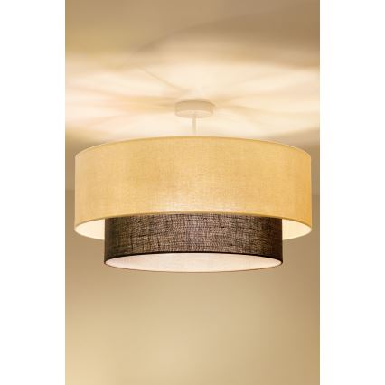 Brilagi - LED przysufitowy żyrandol w stylu BOHO 3xE27/15W/230V, średnica 60 cm, kremowy/brązowy