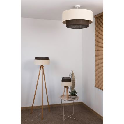 Brilagi - LED przysufitowy żyrandol w stylu BOHO 3xE27/15W/230V, średnica 60 cm, kremowy/brązowy