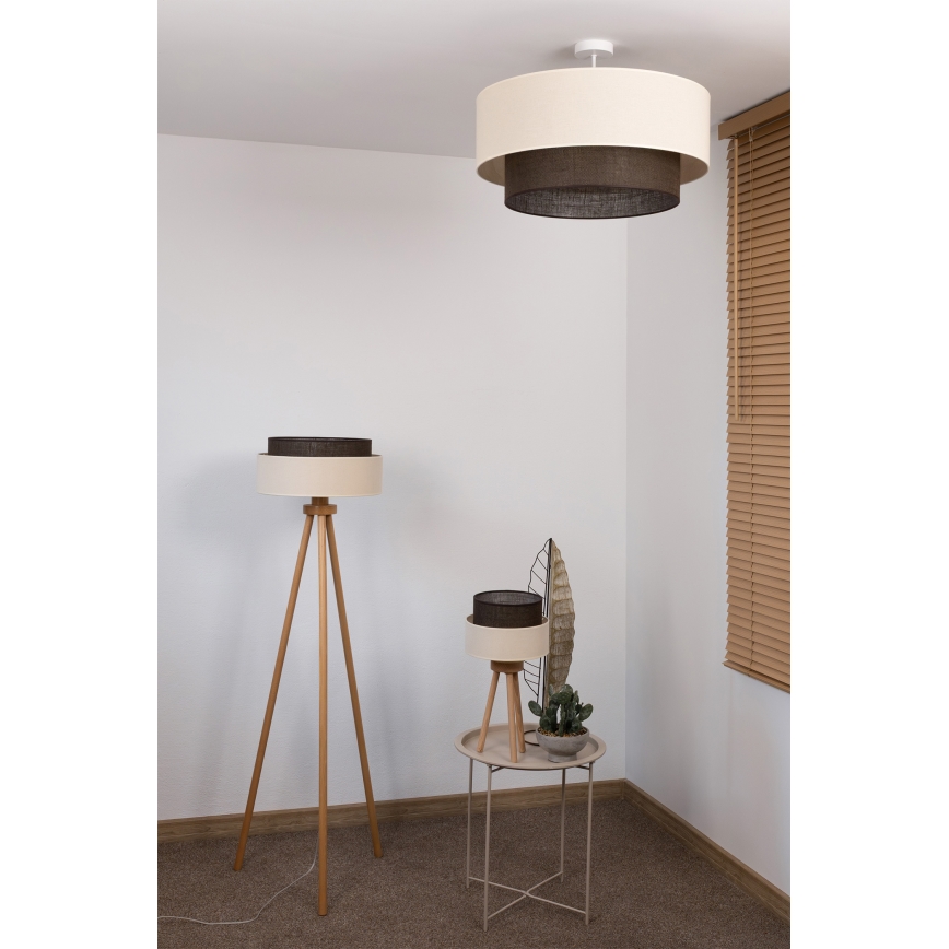 Brilagi - LED przysufitowy żyrandol w stylu BOHO 3xE27/15W/230V, średnica 60 cm, kremowy/brązowy