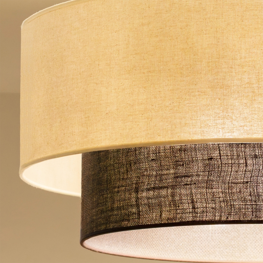 Brilagi - LED przysufitowy żyrandol w stylu BOHO 3xE27/15W/230V, średnica 60 cm, kremowy/brązowy