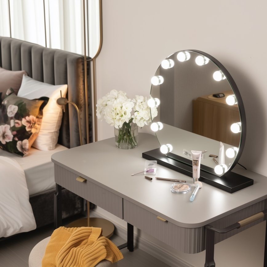 Brilagi - LED regulowane lustro do makijażu HOLLYWOOD LED/12W/230V 3000/4000/6500K