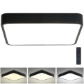 Brilagi - LED regulowane oświetlenie sufitowe POOL LED/48W/230V 3000-6000K 50x50 cm czarne + pilot zdalnego sterowania