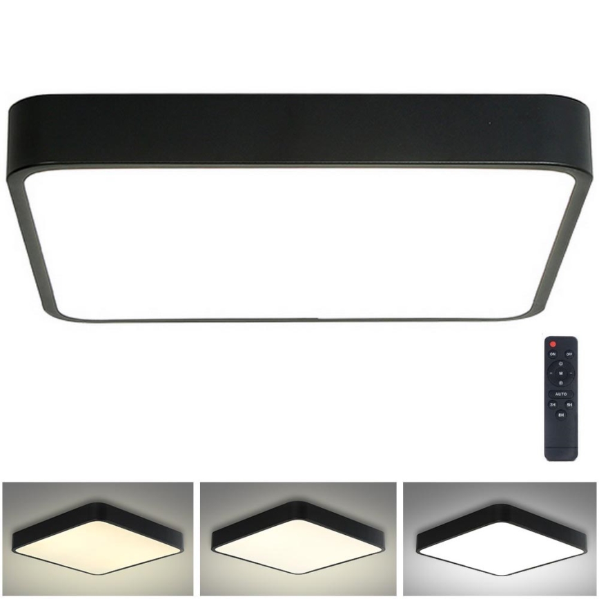 Brilagi - LED regulowane oświetlenie sufitowe POOL LED/48W/230V 3000-6000K 50x50 cm czarne + pilot zdalnego sterowania