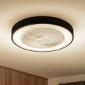 Brilagi - LED regulowane oświetlenie sufitowe z wentylatorem LED/30W/230V 3000-6500K czarne + pilot do zdalnego sterowania
