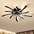 Brilagi - LED regulowane oświetlenie sufitowe z wentylatorem LED/50W/230V 3000-6500K czarne + pilot zdalnego sterowania