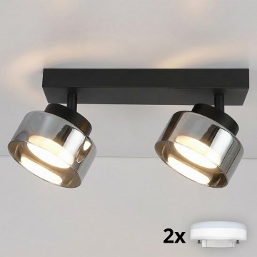 Brilagi - LED RGB+CCT Ściemnialna oprawa punktowa AURA LUX 2xGX53/14W/230V 2700-6500K Wi-Fi Tuya czarny/dymiony