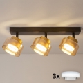 Brilagi - LED RGB+CCT Ściemnialna oprawa punktowa AURA LUX 3xGX53/14W/230V 2700-6500K Wi-Fi Tuya czarny/złoty