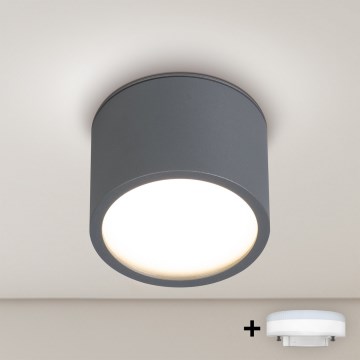 BRILAGI - LED RGB+CCT ściemnialna oprawa punktowa do łazienki SMOOTH1xGX53/14W/230V 60x82 mm 2700-6500K Wi-Fi Tuya antracyt IP54