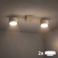 Brilagi - LED RGB+CCT ściemnialna oprawa punktowa MONO 2xGX53/14W/230V 2700-6500K Wi-Fi Tuya beżowa