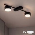 Brilagi - LED RGB+CCT ściemnialna oprawa punktowa MONO 2xGX53/14W/230V 2700-6500K Wi-Fi Tuya czarna